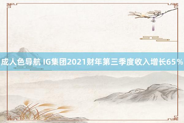 成人色导航 IG集团2021财年第三季度收入增长65％