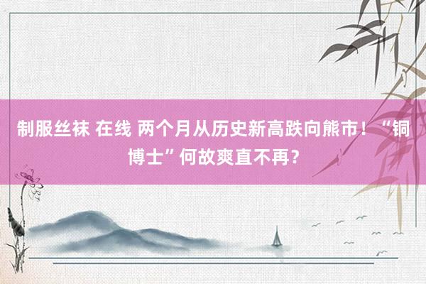 制服丝袜 在线 两个月从历史新高跌向熊市！“铜博士”何故爽直不再？