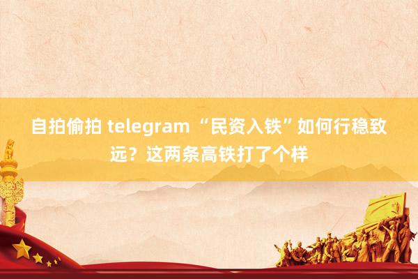 自拍偷拍 telegram “民资入铁”如何行稳致远？这两条高铁打了个样