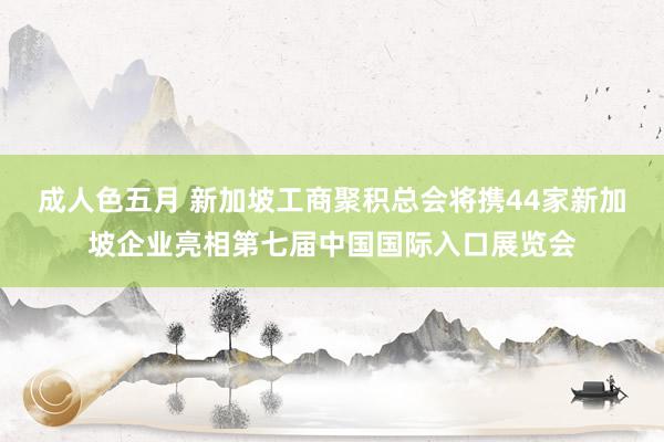 成人色五月 新加坡工商聚积总会将携44家新加坡企业亮相第七届中国国际入口展览会