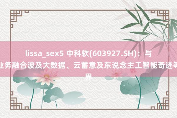 lissa_sex5 中科软(603927.SH)：与华为业务融合波及大数据、云蓄意及东说念主工智能奇迹等边界