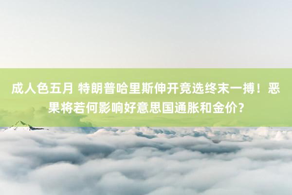 成人色五月 特朗普哈里斯伸开竞选终末一搏！恶果将若何影响好意思国通胀和金价？