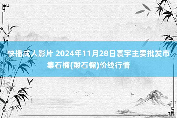 快播成人影片 2024年11月28日寰宇主要批发市集石榴(酸石榴)价钱行情