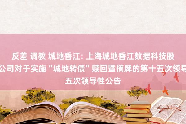 反差 调教 城地香江: 上海城地香江数据科技股份有限公司对于实施“城地转债”赎回暨摘牌的第十五次领导性公告