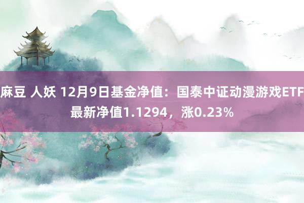 麻豆 人妖 12月9日基金净值：国泰中证动漫游戏ETF最新净值1.1294，涨0.23%