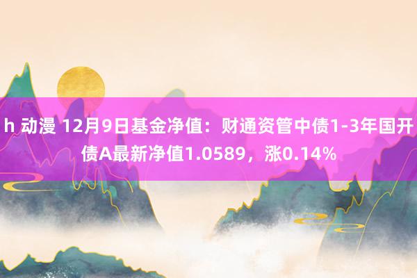 h 动漫 12月9日基金净值：财通资管中债1-3年国开债A最新净值1.0589，涨0.14%