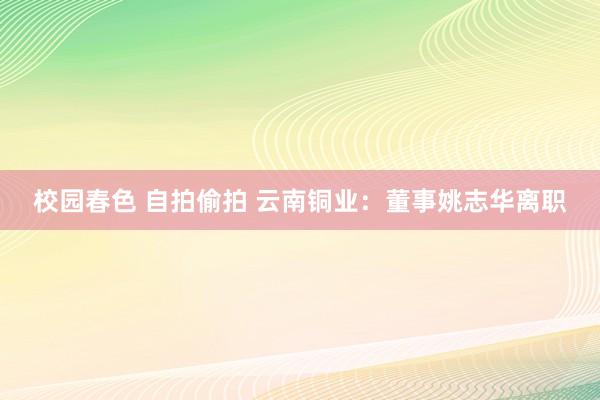 校园春色 自拍偷拍 云南铜业：董事姚志华离职