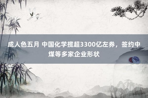 成人色五月 中国化学揽超3300亿左券，签约中煤等多家企业形状