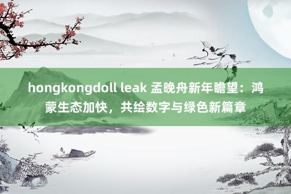 hongkongdoll leak 孟晚舟新年瞻望：鸿蒙生态加快，共绘数字与绿色新篇章