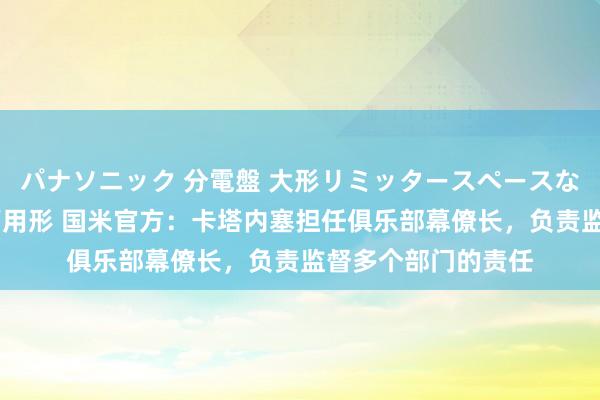 パナソニック 分電盤 大形リミッタースペースなし 露出・半埋込両用形 国米官方：卡塔内塞担任俱乐部幕僚长，负责监督多个部门的责任