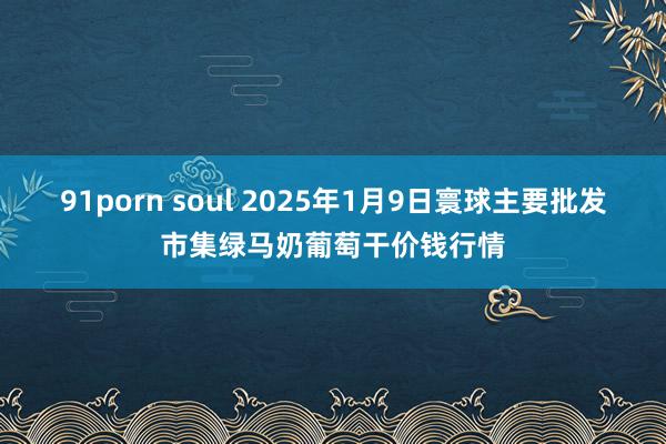 91porn soul 2025年1月9日寰球主要批发市集绿马奶葡萄干价钱行情