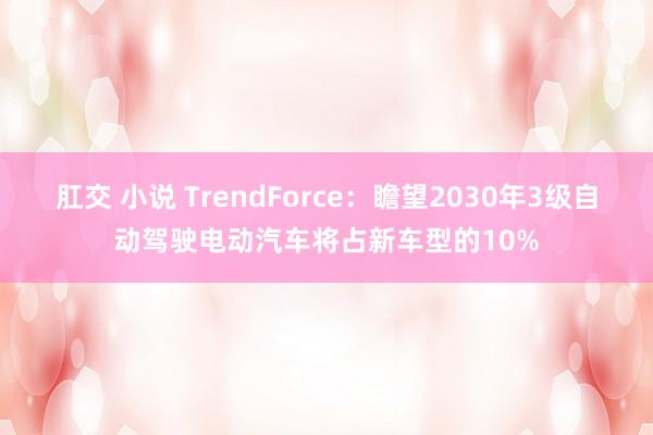 肛交 小说 TrendForce：瞻望2030年3级自动驾驶电动汽车将占新车型的10%