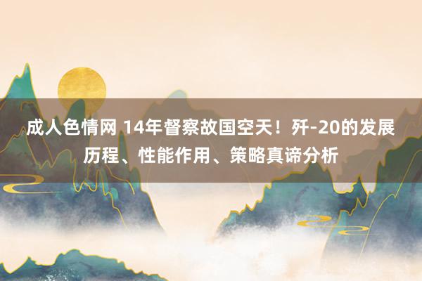 成人色情网 14年督察故国空天！歼-20的发展历程、性能作用、策略真谛分析