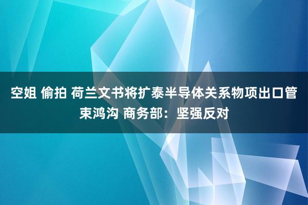 空姐 偷拍 荷兰文书将扩泰半导体关系物项出口管束鸿沟 商务部：坚强反对