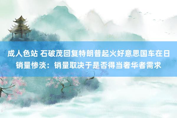 成人色站 石破茂回复特朗普起火好意思国车在日销量惨淡：销量取决于是否得当奢华者需求